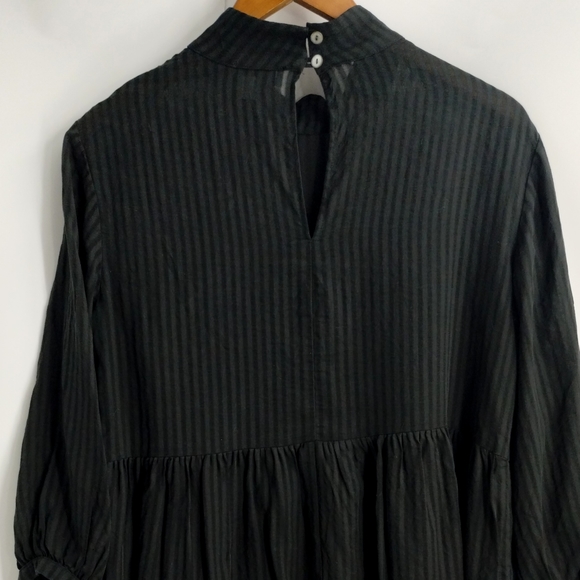 Amour Vert Alina Black High Neck Baby Doll Dress - Picture 11 of 14